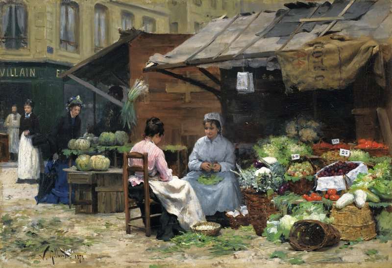 Gilbert Victor Gabriel Jeunes Femmes Aux Marche 1878 canvas print