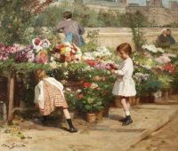 Gilbert Victor Gabriel The Young Flower Seller canvas print