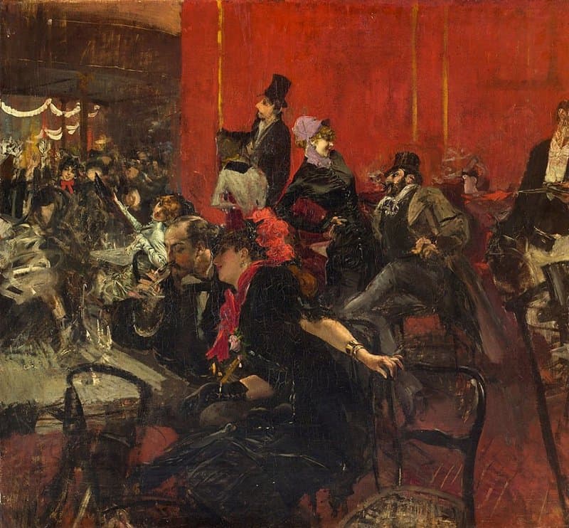Tableaux sur toile, reproduction de Giovanni Boldini. Sc Ne De F Te Dit Aussi Sc Ne De F Te Au Moulin Rouge. Vers 1889
