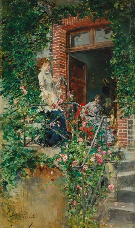 Tableaux sur toile, reproduction de Giovanni Boldini On The Terrace