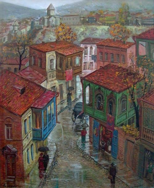 Giovanni Vepkhvadze Old Tbilisi canvas print