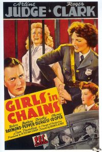 Póster de la película Girls In Chains 1943, impresión en lienzo