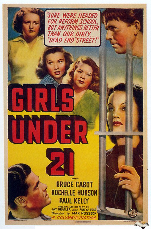 Tableaux sur toile, 21세 미만의 소녀 1940년 영화 포스터 재생산
