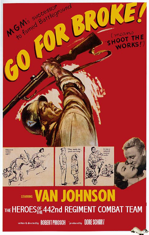 Tableaux sur toile, Go For Broke 1951 영화 포스터 복제