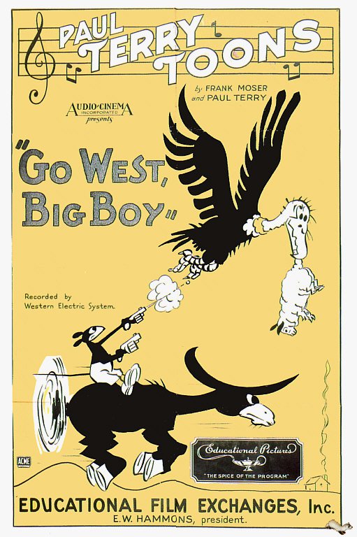 Go West Big Boy 1931 Movie Poster stampa su tela