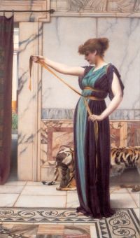 لوحة Godward A Pompeian Lady 1891 مطبوعة على القماش