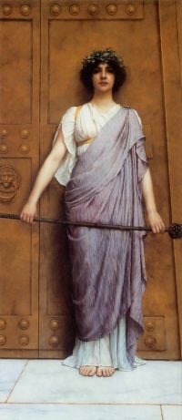 Godward At The Gate Of The Temple canvas print