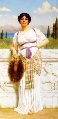 لوحة Godward John William A Greek Beauty 1905 مطبوعة على القماش