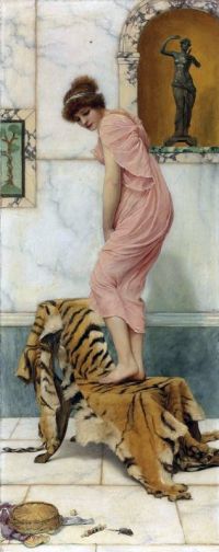 Godward John William A Mouse In The Work Basket 1893 canvas print