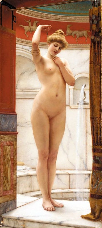 Godward John William A Pompeian Bath 1890 canvas print