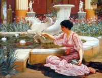 Godward John William A Pompeian Garden 1904