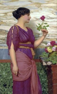 Godward John William A Red Red Rose 1920 canvas print