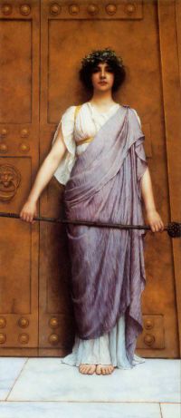 Godward John William At The Gate Of The Temple 1898