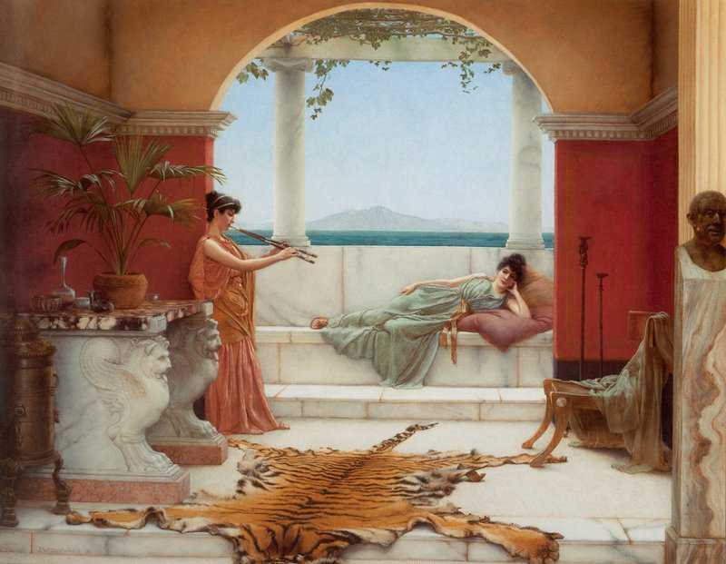Godward John William The Sweet Siesta Of A Summer Day 1891 canvas print