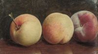 Godward John William Three Peaches On A Brown Table Ca. 1913 canvas print