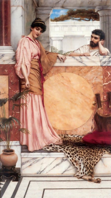 Godward John William Waiting For An Answer 1889 canvas print