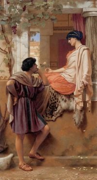 Godward The Old Old Story canvas print