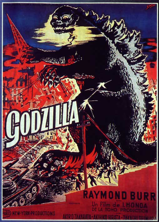 Tableaux sur toile, riproduzione de Godzilla 1954 4 poster del film