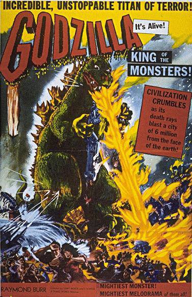 Impresión de la lona del cartel de la película de Godzilla 1954
