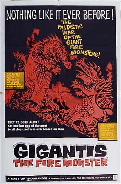 Stampa su tela Godzilla Gigantis The Fire Monster Movie Poster