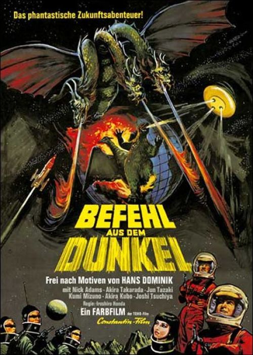 Godzilla Vs Monster Zero German Movie Poster canvas print