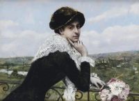 Goeneutte Norbert Femme Au Balcon 1889 canvas print