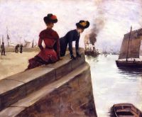 Göneutte Norbert auf dem Steg Le Havre 1887