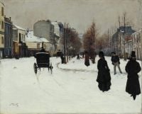 Goeneutte Norbert The Boulevard De Clichy Under Snow