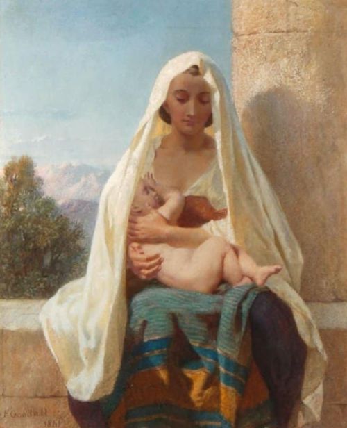 Goodall Frederick Mother And Child 1861 canvas print