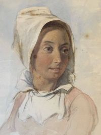 Goodall Frederick Study Of A Young Breton Woman 1856