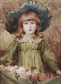 Goodman Maude A Flower Girl 1888 canvas print