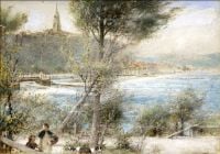 Goodwin Albert A View Of The Aare River Bern Switzerland canvas print