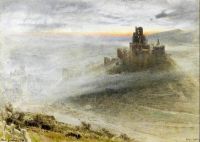 Goodwin Albert Corfe Castle At Dawn 1894 canvas print