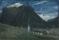 Goodwin Albert In The Moonlight Pontresina Engadine Switzerland canvas print