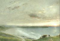 Leinwanddruck von Goodwin Albert On Woolacombe Sands Bideford Bay