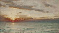Goodwin Albert Sonnenuntergang im Mittelmeer von einem Orient-Dampfer 1908 Leinwanddruck
