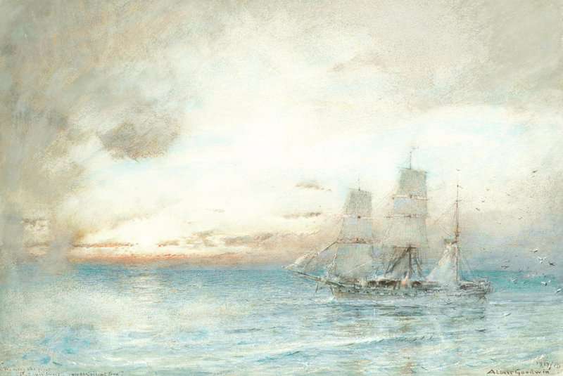 Goodwin Albert We Were The First That Ever Did Burst Into That Silent Sea 1917 18 canvas print