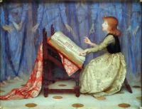 Gotch Thomas Cooper Girl Seated In An Interior canvas print