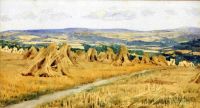 Gotch Thomas Cooper Landscape With Haystacks Near Penzance canvas print