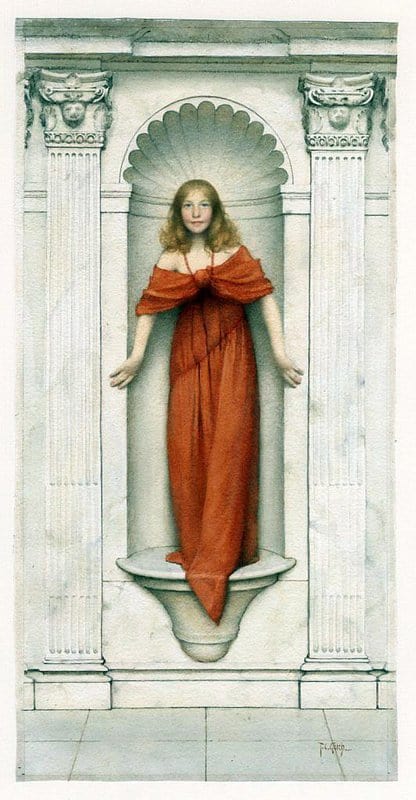 Gotch Thomas Cooper Portait Of Carolina Gotch Ca. 1902 canvas print