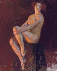 Gotch Thomas Cooper Seated Female Nude canvas print