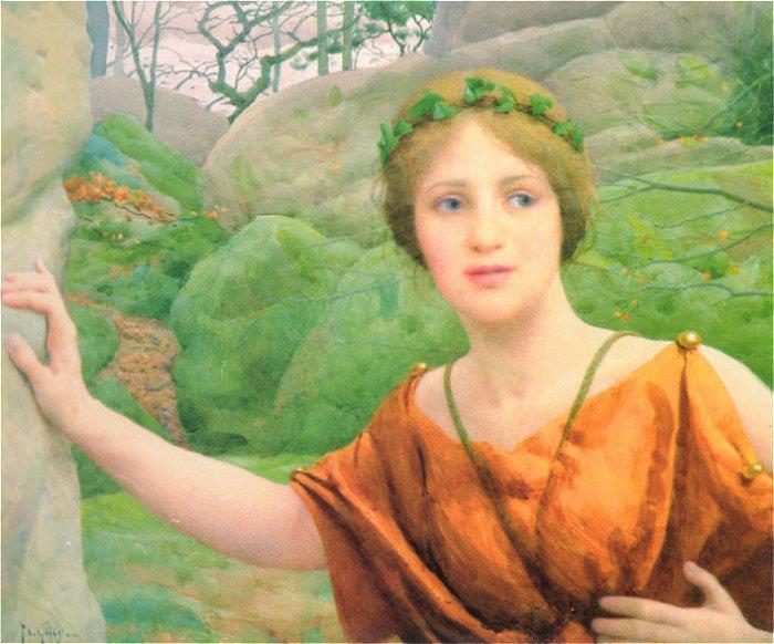 Gotch Thomas Cooper The Nymph   Now Again She Flies Aloof 1927 canvas print