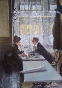 Gotthardt Kuehl In The Coffee House - 1915