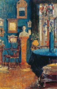 Gotthardt Kuehl Das Blaue Zimmer - 1900