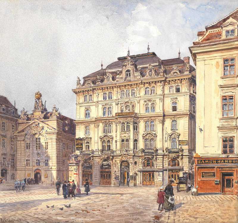 Graner Ernst A View Of Am Hof Square Vienna 1909 canvas print