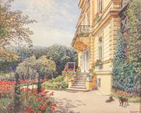 Graner Ernst Eine Villa in einem gepflegten Garten
