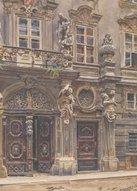Graner Ernst The Gate Of Breuner Palace In Singerstra E In The First District Of Vienna canvas print