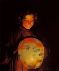 Graner Y Arrufi Luis Girl With A Lantern canvas print