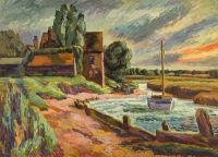Grant Duncan Estuary At Sunset 1925 canvas print