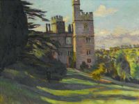 Grant Duncan Lismore Castle With Mrs. Hammersley In The Foreground 1954